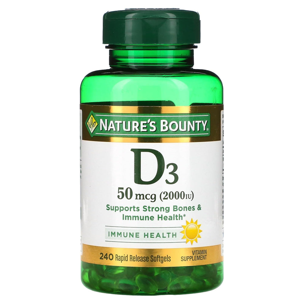 Nature's Bounty D3-2000 IU 240 Softgels Bottle (Pack of 2)