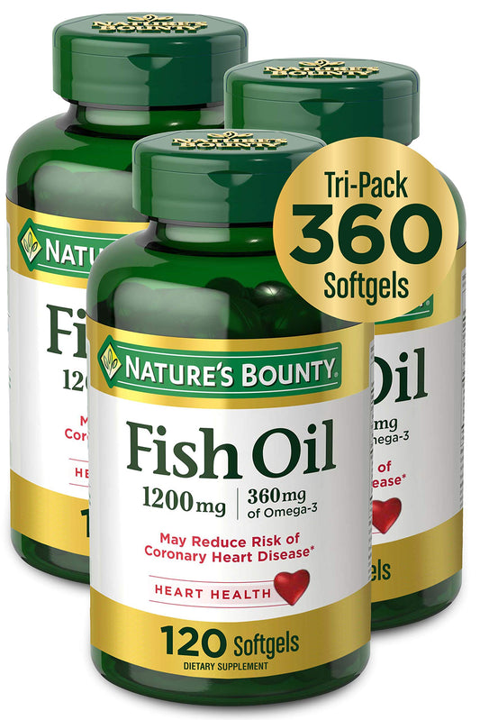 Nature's Bounty Fish Oil 1200 mg bottle label