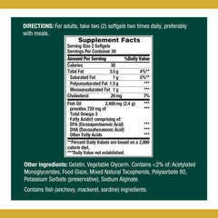 Mercury-free burpless fish oil softgels for heart health