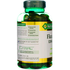Flaxseed oil softgels packaging and label