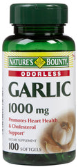 Nature's Bounty Garlic Extract Softgels 1000 mg, 100-count per bottle, Pack of 3