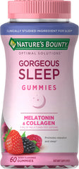 Front view of Nature's Bounty Gorgeous Sleep Melatonin Gummies with Collagen (60-count)