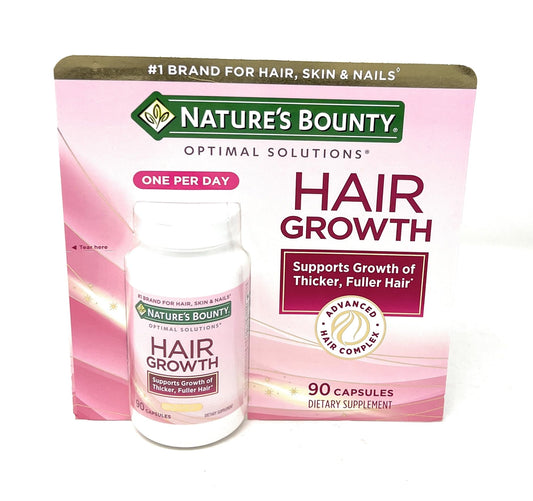 Nature's Bounty Optimal Solutions Hair Growth bottle front view