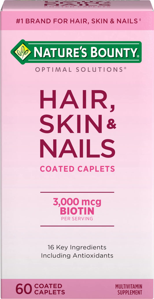 Nature's Bounty Hair, Skin & Nails bottle and caplets