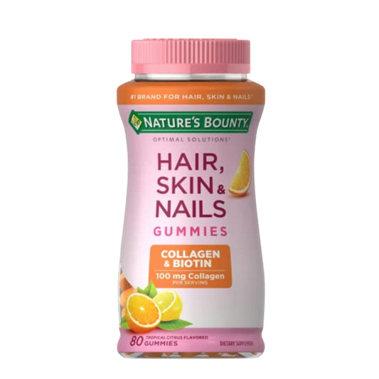 Nature's Bounty Hair, Skin & Nails Gummies bottle label