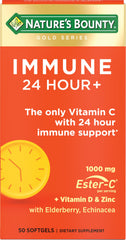 Nature's Bounty Immune 24 Hour Plus bottle on white background