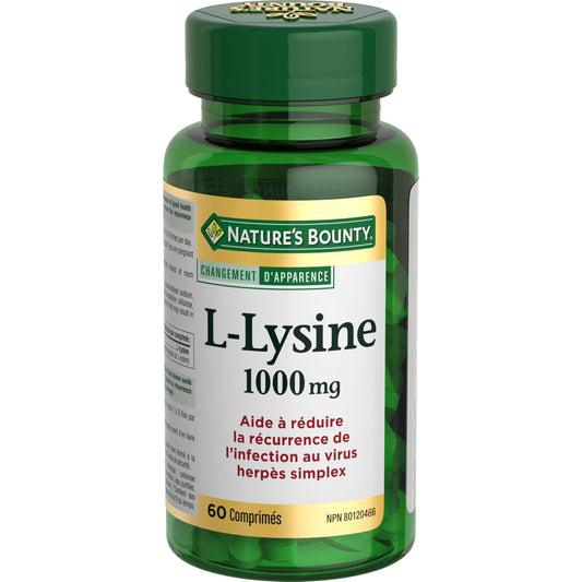 Nature's Bounty L-Lysine 1000 mg bottle