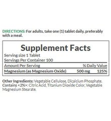 Magnesium supplement bottle on a clean surface