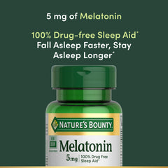 Back of Melatonin bottle with nutrition facts