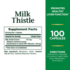 Milk Thistle 175 mg capsules close-up