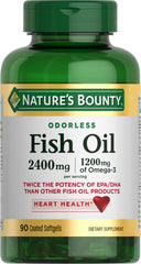 Nature's Bounty Odorless Fish Oil bottle with 90-count