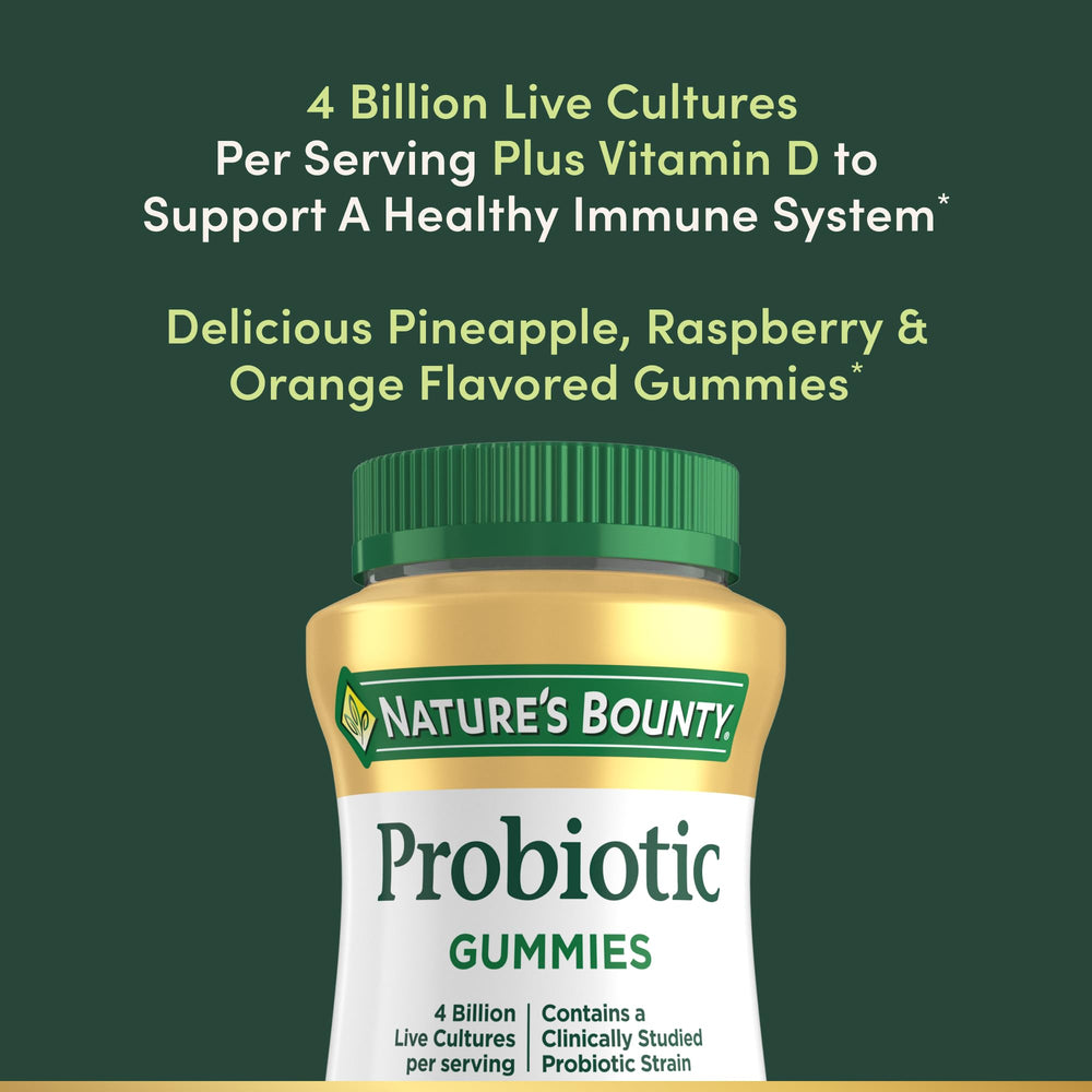 Close-up of probiotic gummies ingredients