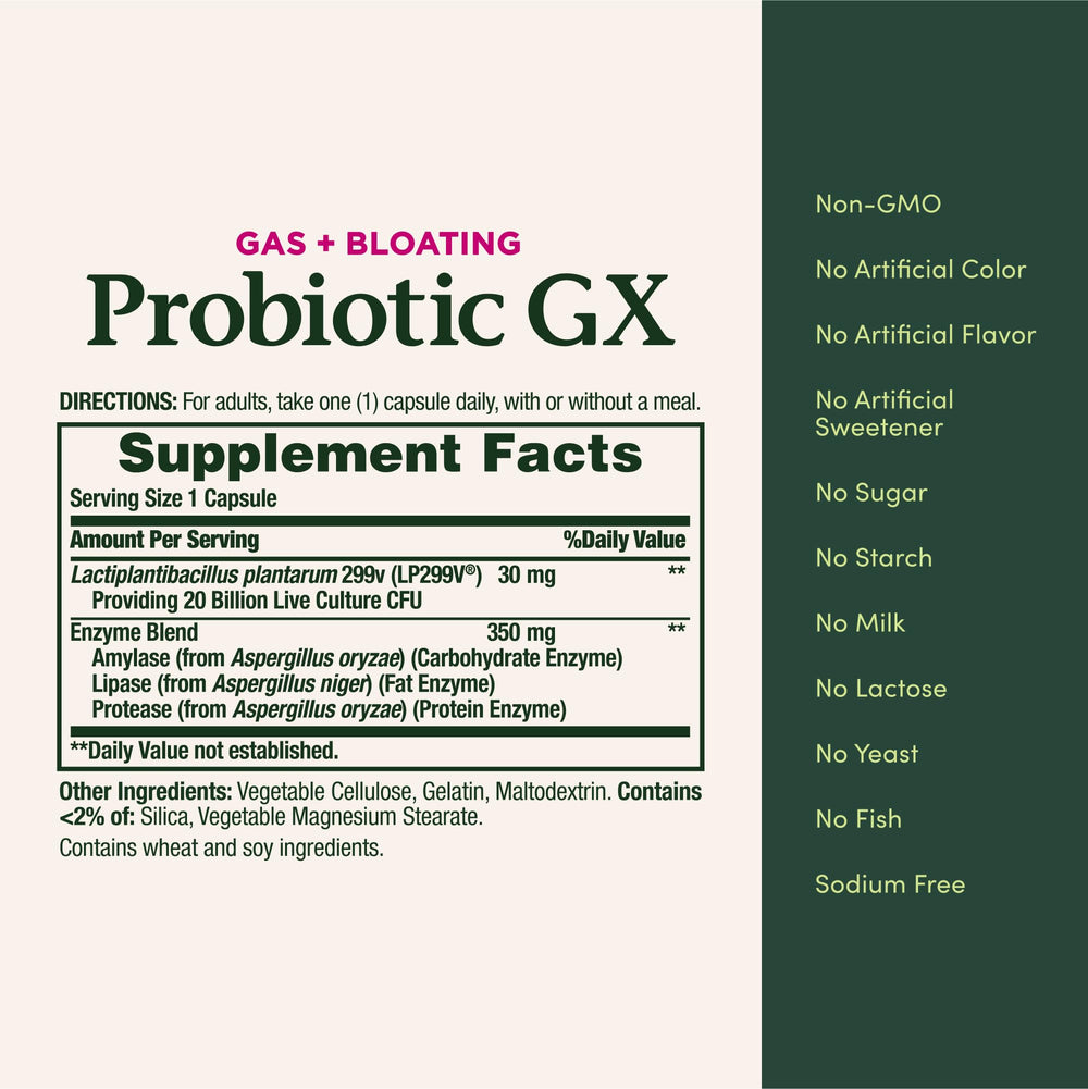 Close-up of Nature's Bounty Probiotic GX capsule