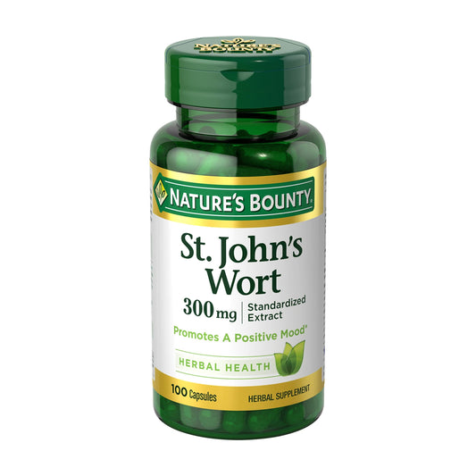 Nature's Bounty St. John's Wort 300 mg capsules bottle