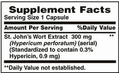 St. John's Wort 300 mg capsules bottle with label