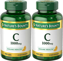 Nature's Bounty Vitamin C 1000 mg bottle with 100 caplets (pack of 2)
