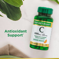 Serving image depicting one Vitamin C + Rose Hips caplet (per day)