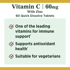 Vitamin C + Zinc product label