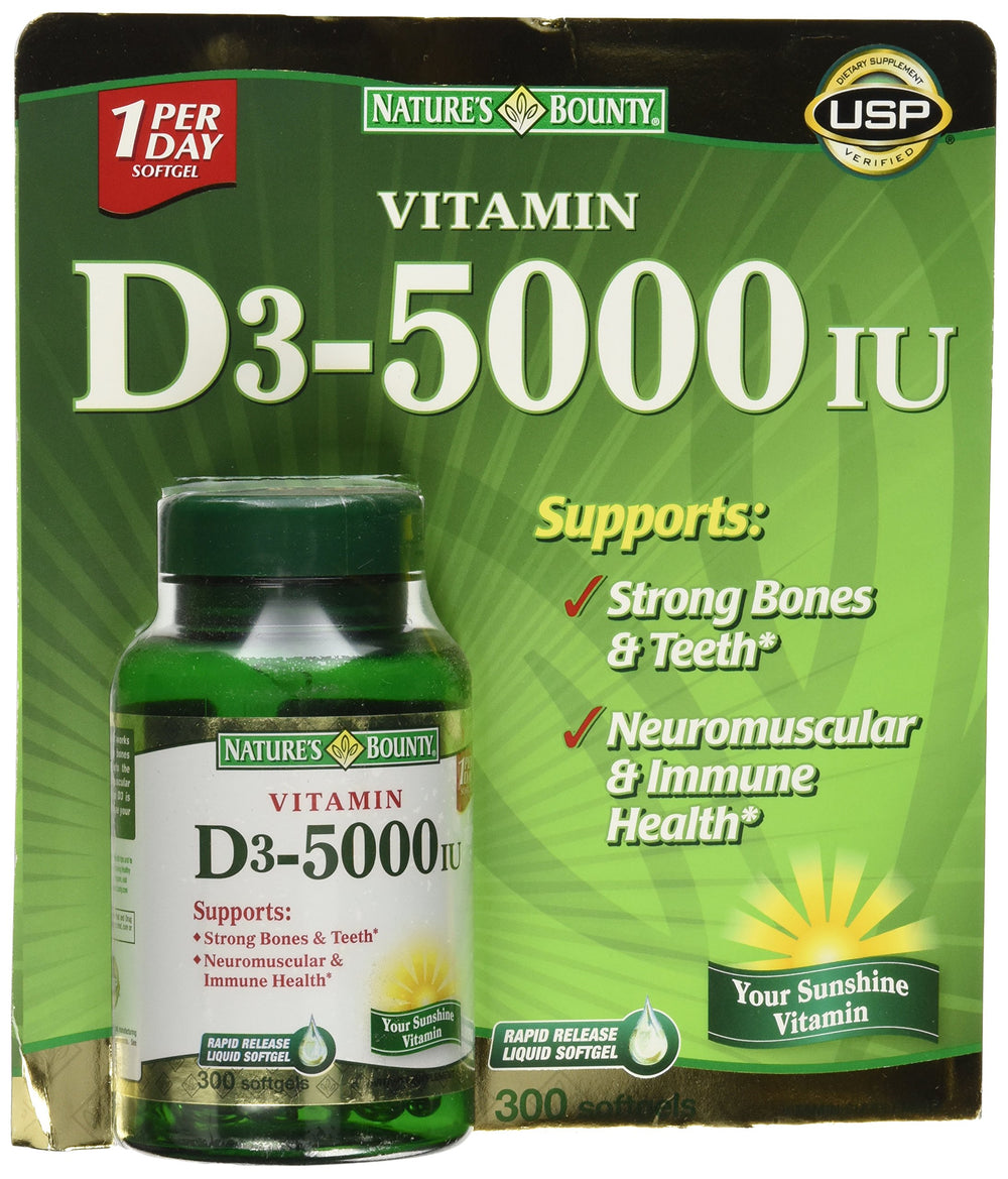 Nature's Bounty Vitamin D3 5000 IU Softgels