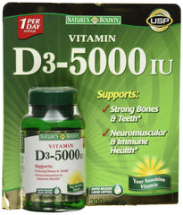 Nature's Bounty Vitamin D3 5000 IU Softgels