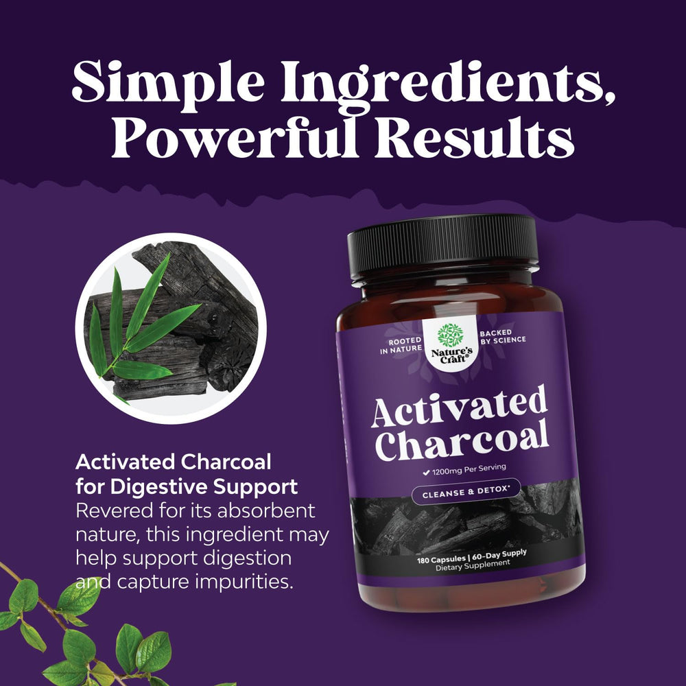 Close-up of activated charcoal capsules