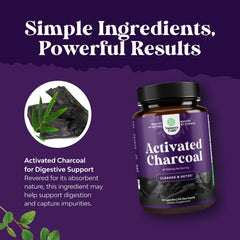 Coconut-derived activated charcoal capsules for detox