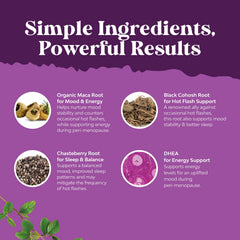 Nature's Craft perimenopause energy mood visual suggests daily vitality.