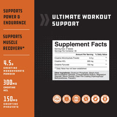 Close-up of Tri-Phase Creatine Tablets showing tablets