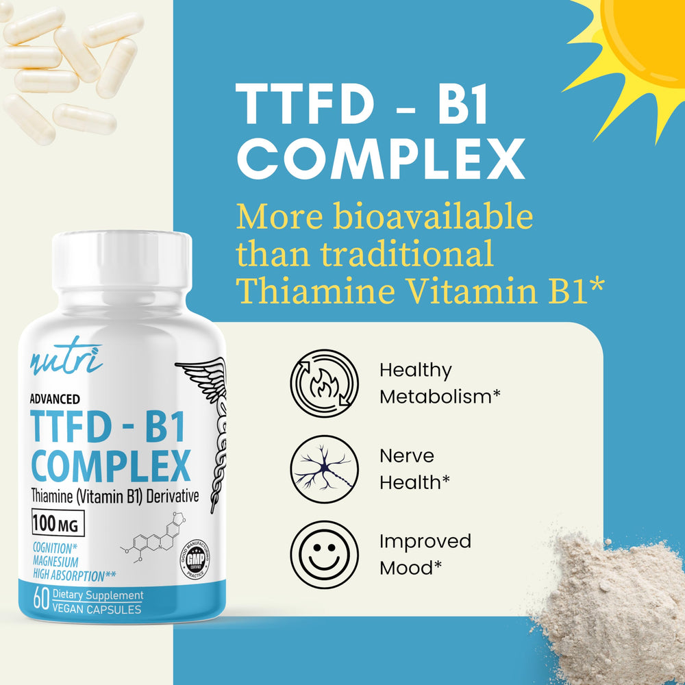 Close-up of TTFD Thiamine capsule