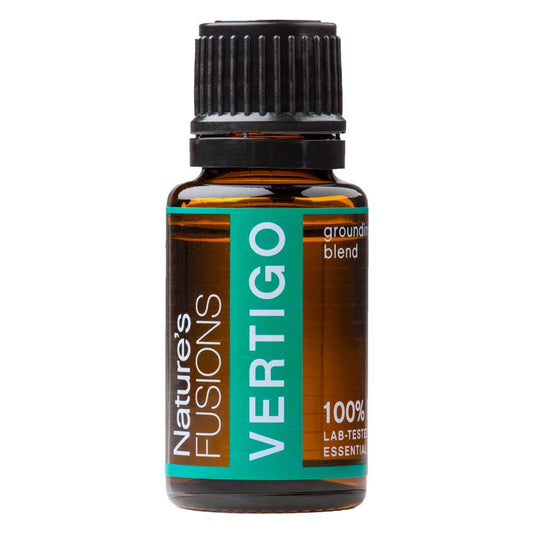 Nature's Fusions Vertigo Relief bottle pour for quick motion-sickness support.