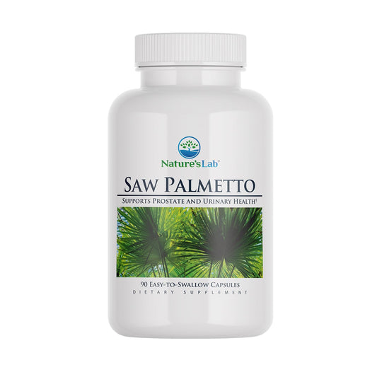 Nature's Lab Saw Palmetto 450mg bottle on white background