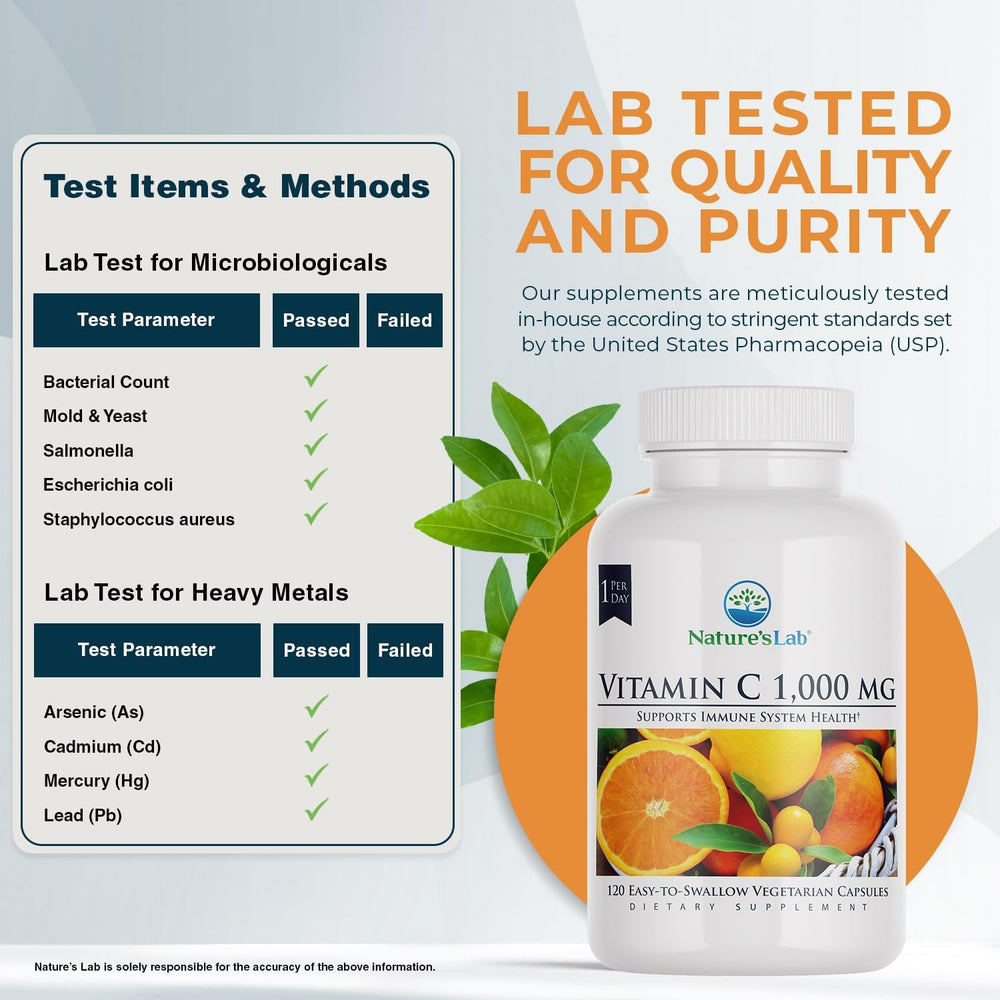 Vitamin C ingredients label