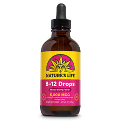 Nature's Life B12 Drops bottle with mixed berry flavor label