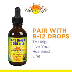 Front packaging label of Nature's Life Drops of Sunshine Vitamin D-3 2 oz bottle