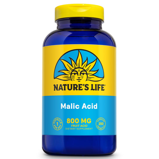 Nature's Life Malic Acid 800 mg bottle with 250 servings