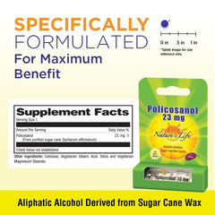 Policosanol 23mg packaging and labeling