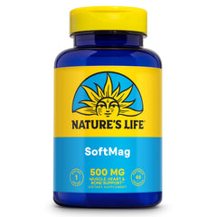 Nature's Life SoftMag 500 mg magnesium softgels in a bottle