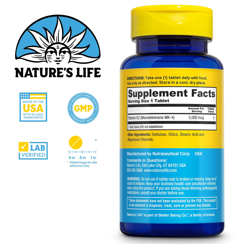 Vitamin K2 MK4 supporting bone health and cardiovascular health