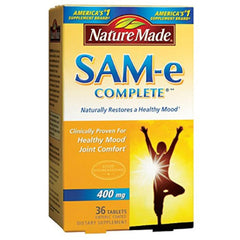 Front view of Nature's Made Sam-e Complete 400 mg 2-pack bottle