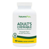 Front view of Natures Plus Pineapple Chewable Multivitamin bottle
