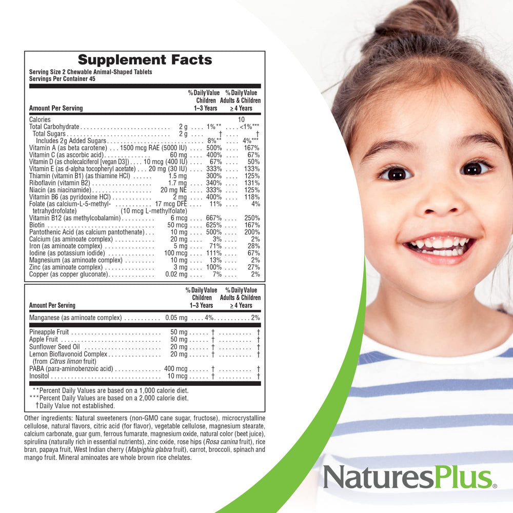 Assorted animal-shaped chewable tablets for kids