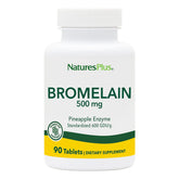 Natures Plus Bromelain 500 mg bottle label
