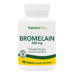 Natures Plus Bromelain 500 mg bottle label