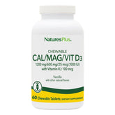Natures Plus Cal/Mag/Vit D3 + K2 Vanilla chewables front view