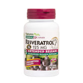 Bottle of Natures Plus Herbal Actives Resveratrol Extended Release 125 mg
