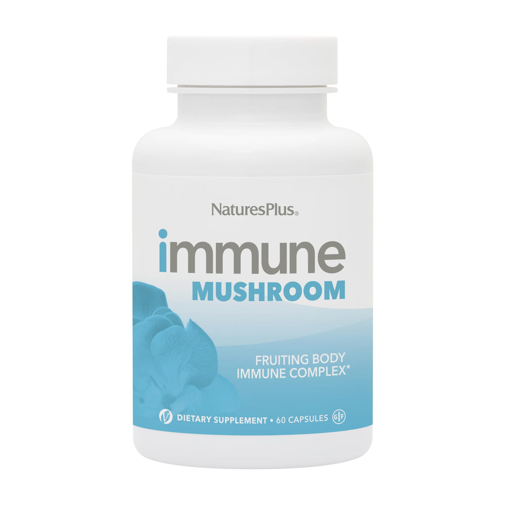 NaturesPlus Immune Mushroom bottle with 60 capsules
