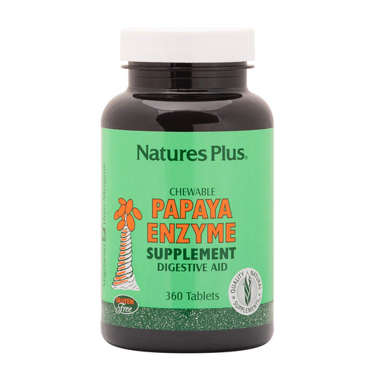 Natures Plus Papaya Enzyme bottle with label