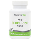 Front view of Natures Plus PRO Berberine 1500 mg bottle