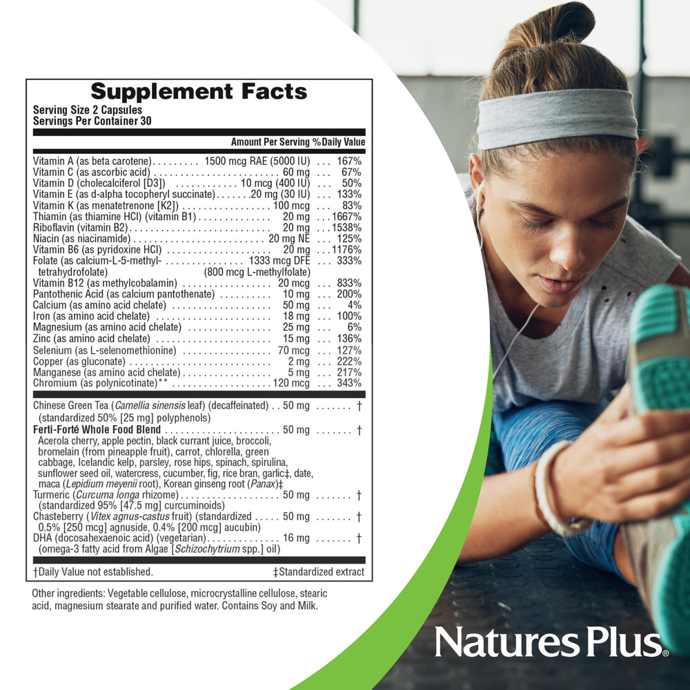 Close-up of the whole-food blend ingredients used in Procreation Women
