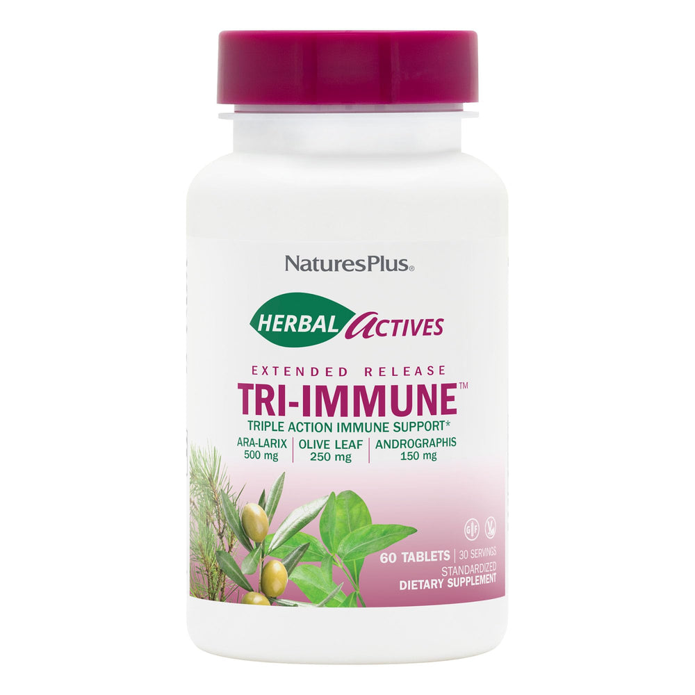 Natures Plus Tri Immune olive leaf ingredient close-up